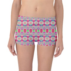 Pretty Pink Shapes Pattern Boyleg Bikini Bottoms