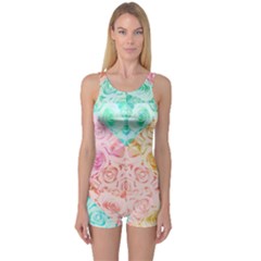 A Rose Is A Rose One Piece Boyleg Swimsuit