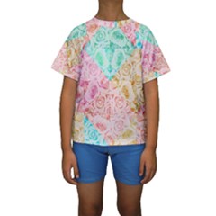 A Rose Is A Rose Kid s Short Sleeve Swimwear