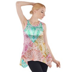 A Rose Is A Rose Side Drop Tank Tunic