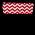 Poppy Red & White Zigzag Pattern Flap Closure Messenger Bag (L) View1