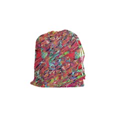 Expressive Abstract Grunge Drawstring Pouches (small) 