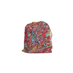 Expressive Abstract Grunge Drawstring Pouches (xs) 