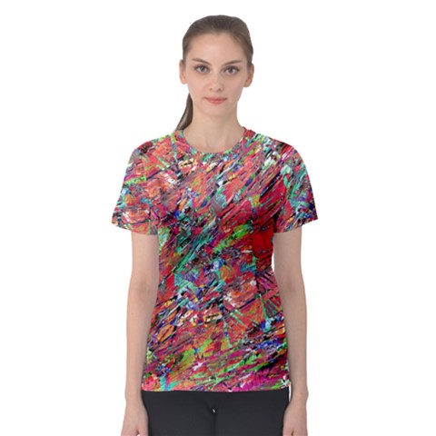 Expressive Abstract Grunge Women s Sport Mesh Tee by dflcprintsclothing