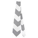 Medium Grey & White Zigzag Pattern Necktie (Two Side) View2