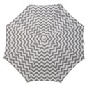 Medium Grey & White Zigzag Pattern Straight Umbrella View1