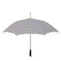 Medium Grey & White Zigzag Pattern Straight Umbrella View3