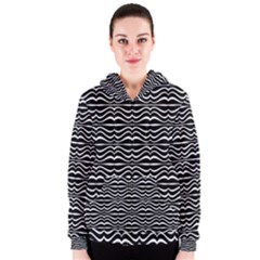 Modern Zebra Pattern Women s Zipper Hoodie