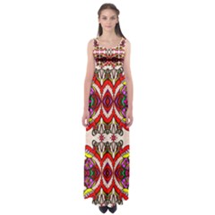 Birds Empire Waist Maxi Dress