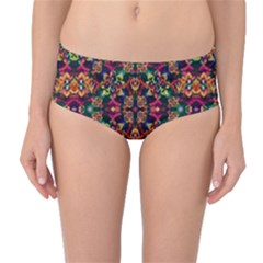 Luxury Boho Baroque Mid-waist Bikini Bottoms