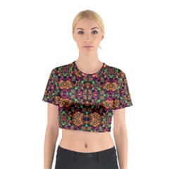 Luxury Boho Baroque Cotton Crop Top by dflcprintsclothing