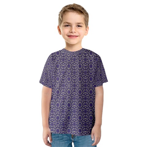 Stylized Floral Check Kid s Sport Mesh Tee by dflcprintsclothing