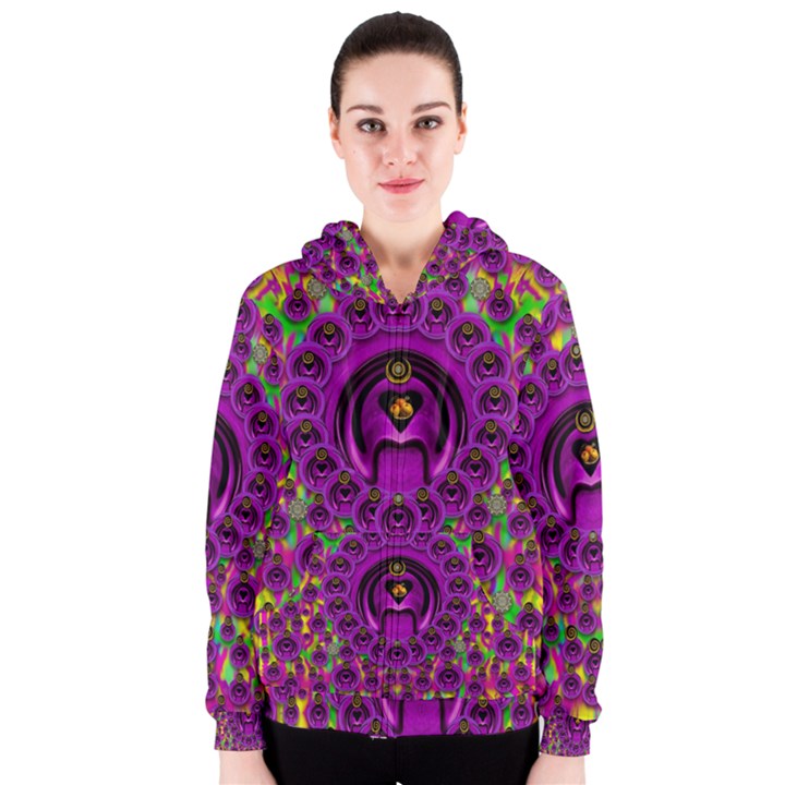 Love For The Fruit And Stars In The Milky Way Women s Zipper Hoodie