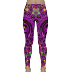 Love For The Fruit And Stars In The Milky Way Yoga Leggings by pepitasart