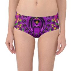 Love For The Fruit And Stars In The Milky Way Mid-waist Bikini Bottoms by pepitasart