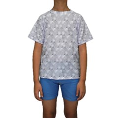 Ditsy Flowers Collage Kid s Short Sleeve Swimwear