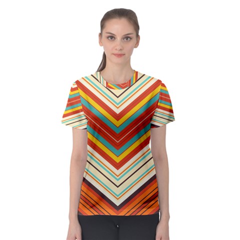 Bent Stripes                                    Women s Sport Mesh Tee by LalyLauraFLM