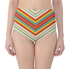 Bent Stripes                                    High-waist Bikini Bottoms