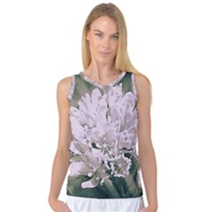 White Flower Women s Basketball Tank Top