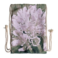 White Flower Drawstring Bag (large)