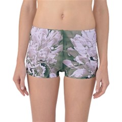 White Flower Reversible Boyleg Bikini Bottoms