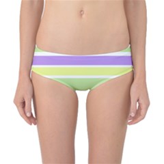 Yellow Purple Green Stripes Classic Bikini Bottoms