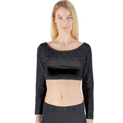 Black Perfect Stitch Long Sleeve Crop Top