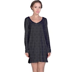 Black Perfect Stitch Long Sleeve Nightdress