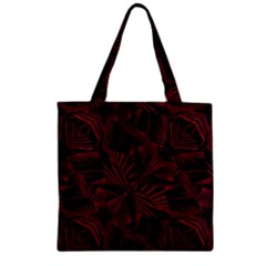 Sharp Tribal Pattern Zipper Grocery Tote Bag