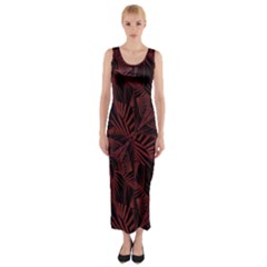 Sharp Tribal Pattern Fitted Maxi Dress