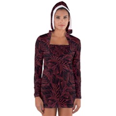 Sharp Tribal Pattern Women s Long Sleeve Hooded T-shirt