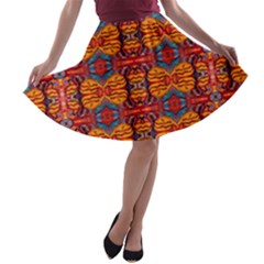 Hamburger Beach A-line Skater Skirt