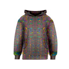 Peacock Eyes In A Contemplative Style Kids  Pullover Hoodie