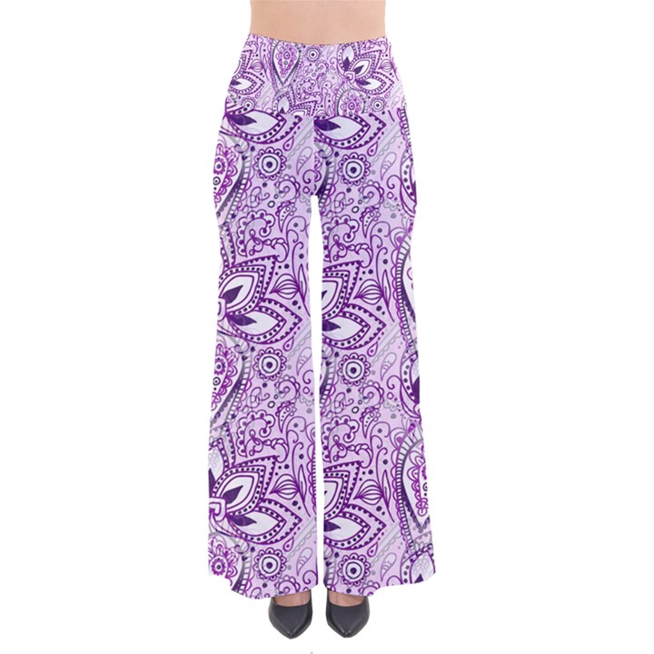 Purple Paisley Doodle Pants