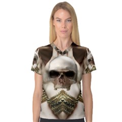 Skull Magic Women s V-neck Sport Mesh Tee