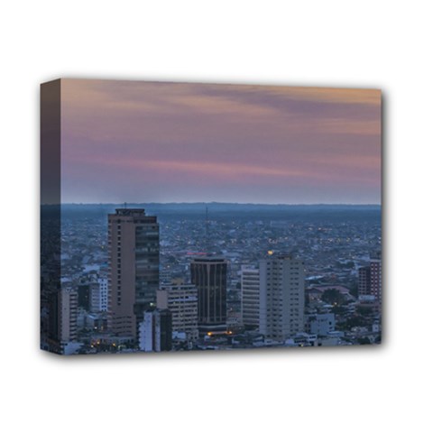 Guayaquil Aerial Cityscape View Sunset Scene Deluxe Canvas 14  X 11  by dflcprints