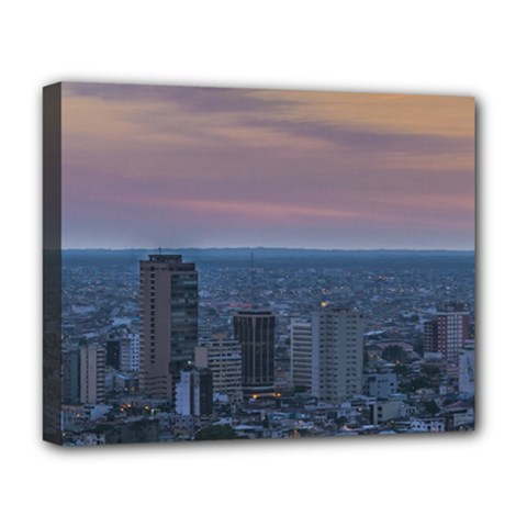 Guayaquil Aerial Cityscape View Sunset Scene Deluxe Canvas 20  X 16   by dflcprints