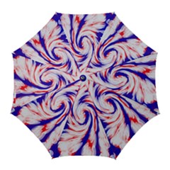 Groovy Red White Blue Swirl Golf Umbrellas