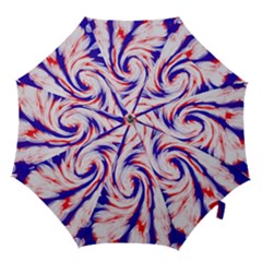 Groovy Red White Blue Swirl Hook Handle Umbrellas (medium)