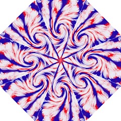 Groovy Red White Blue Swirl Hook Handle Umbrellas (large)