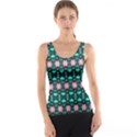 Fancy Teal Red Pattern Tank Top View1