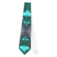 Fancy Teal Red Pattern Neckties (one Side)  by BrightVibesDesign