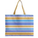 Blue Yellow Stripes Zipper Mini Tote Bag View2