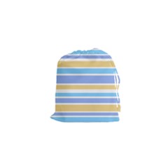 Blue Yellow Stripes Drawstring Pouches (xs) 