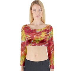 Colorful Splatters                                      Long Sleeve Crop Top