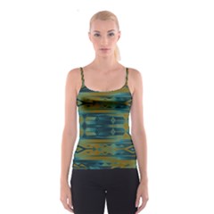 Blue Green Gradient Shapes                                       Spaghetti Strap Top by LalyLauraFLM