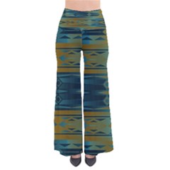 Blue Green Gradient Shapes                      Women s Chic Palazzo Pants