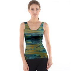 Blue Green Gradient Shapes                                       Tank Top