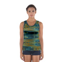 Blue Green Gradient Shapes                                       Women s Sport Tank Top