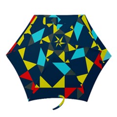 Colorful Shapes On A Blue Background                                        Umbrella